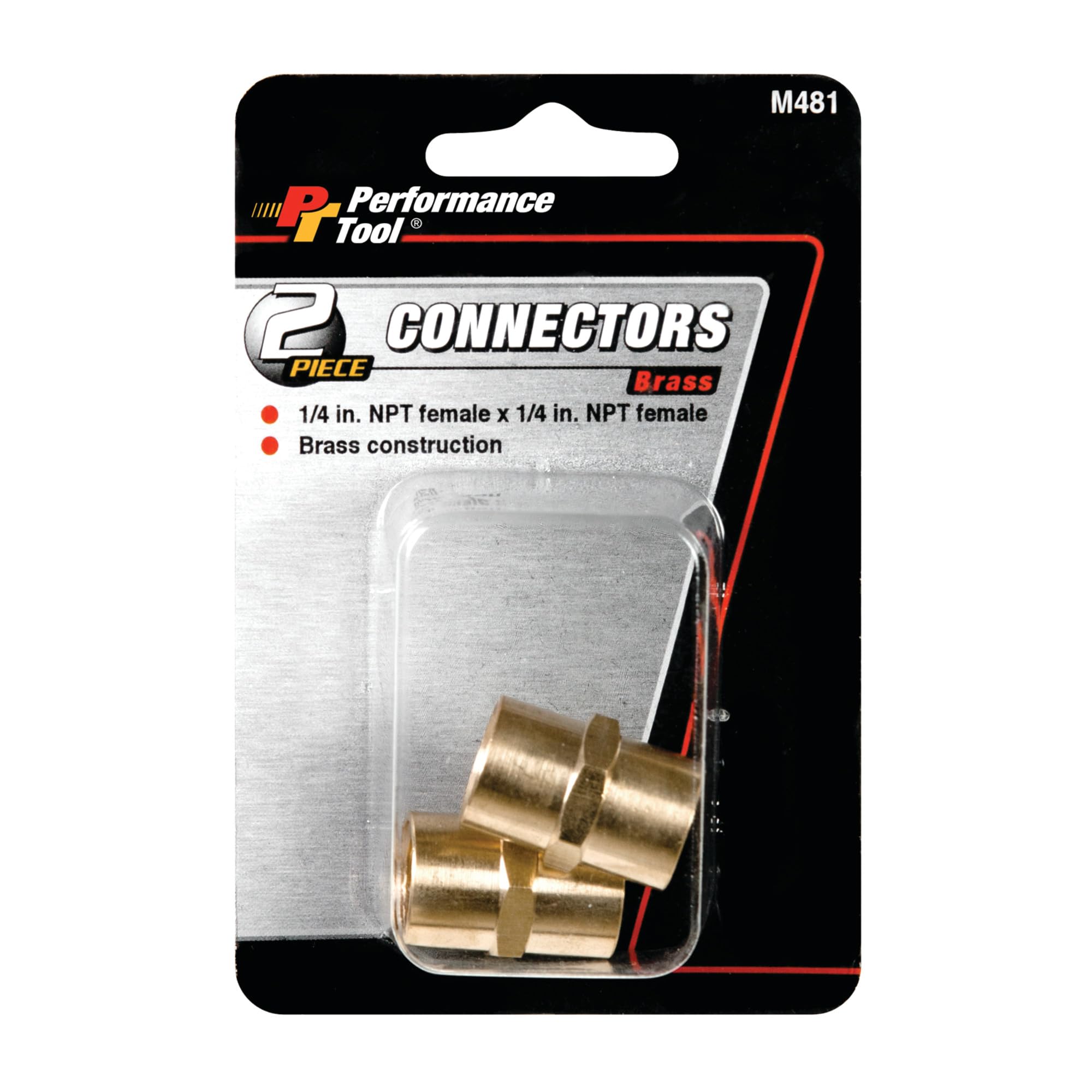 M481 Performance Tool Brass Coupler - 1/4-Inch NPT Female x 1/4-Inch NPT Female, Durable Brass Construction for Long-Lasting Use in Various Application