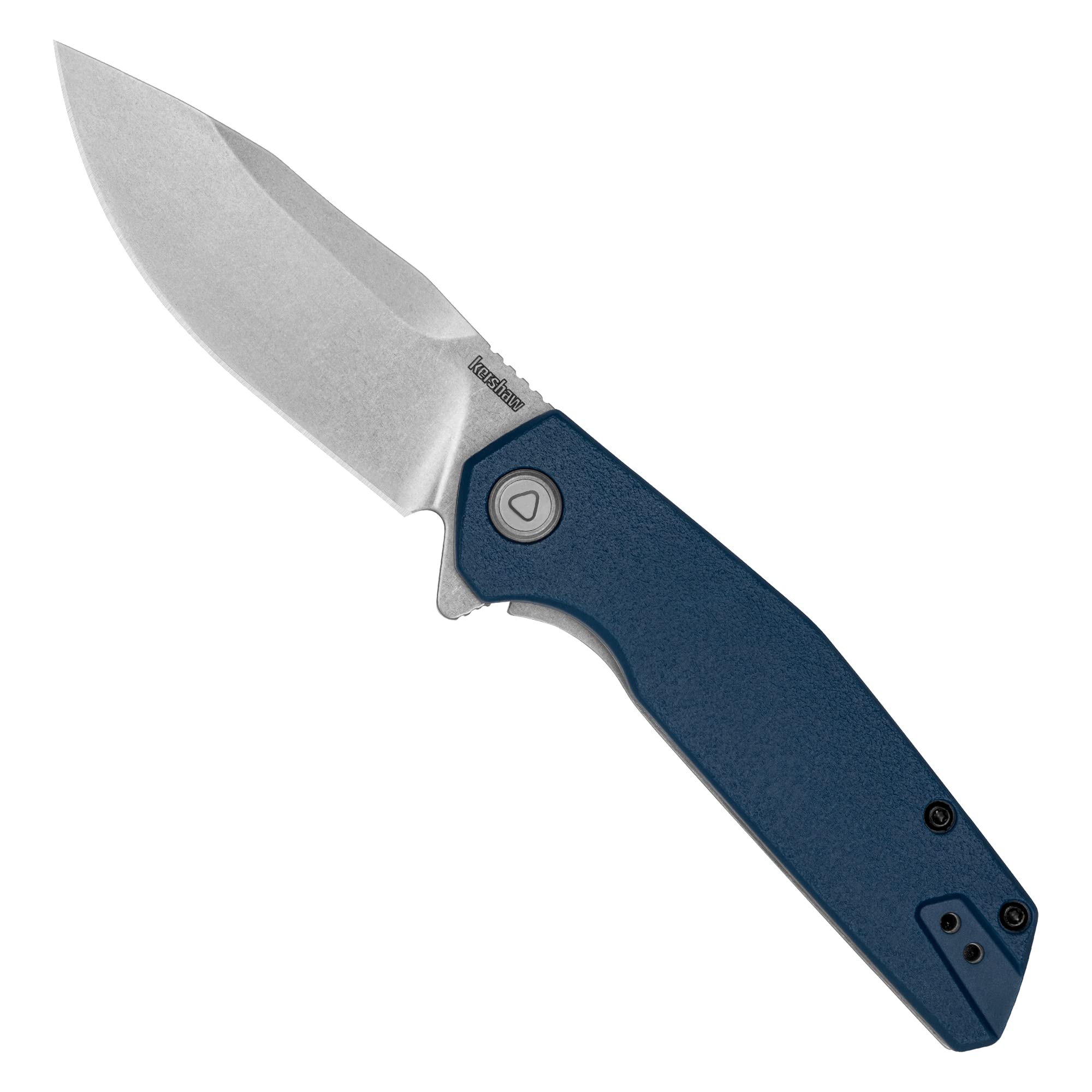 Kershaw Pocket Knife Lucid, 3.2 Inch Stainless Steel Clip Point Plain Edge Blade, EDC with Assisted Opening, Reversible Deep-Carry Pocketclip, Everyday Carry Pocket Knife for Men and Women