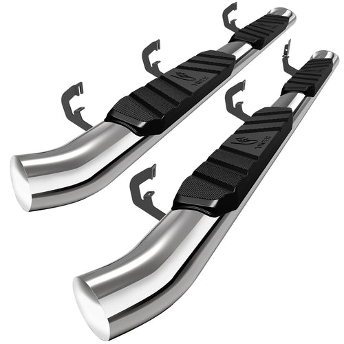 3.5" Tyger Auto Rider Running Boards Compatible with 2007-2018 Chevy Silverado GMC Sierra 1500; 2007-2019 2500 3500HD; 2019 LD/Limited | Crew Cab | TG-SS2C35017 | Side Step Rail Nerf Bars