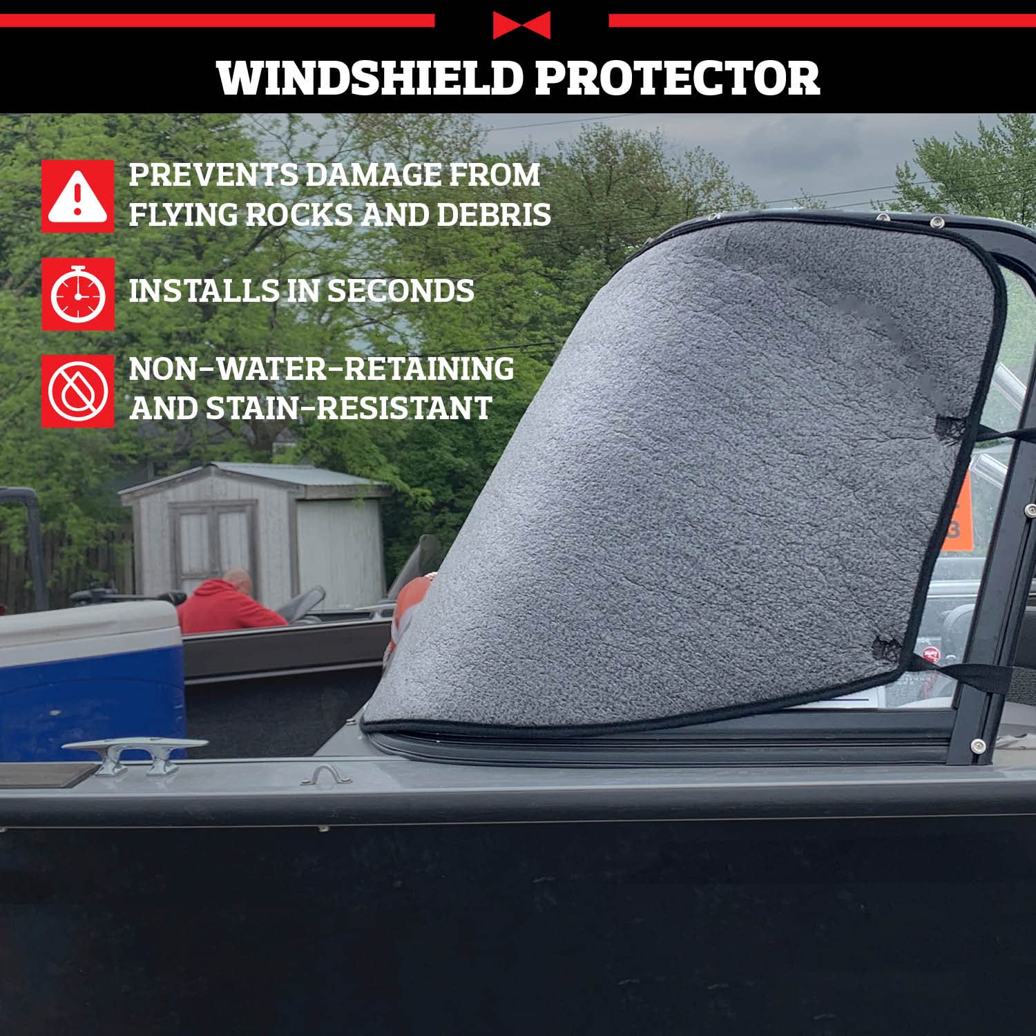 TruXedo Boat Windshield Protector by RealTruck | 1117432 | Universal Fitment