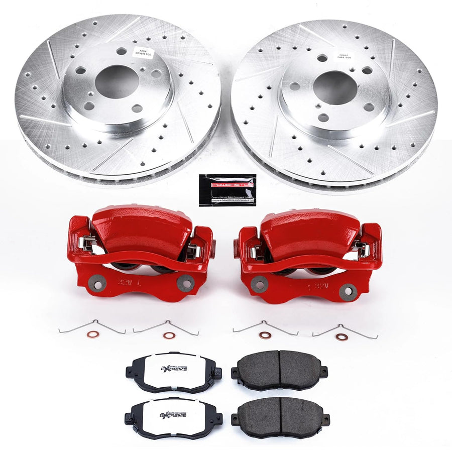 Power Stop KC1077-26 Z26 Street Warrior Front Brake Kit For Lexus IS300 2001-2005 [Model Specific]