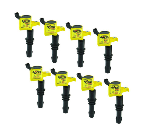SuperCoil ACCEL 140033-8 Ignition Coil - Yellow - 8-Pack