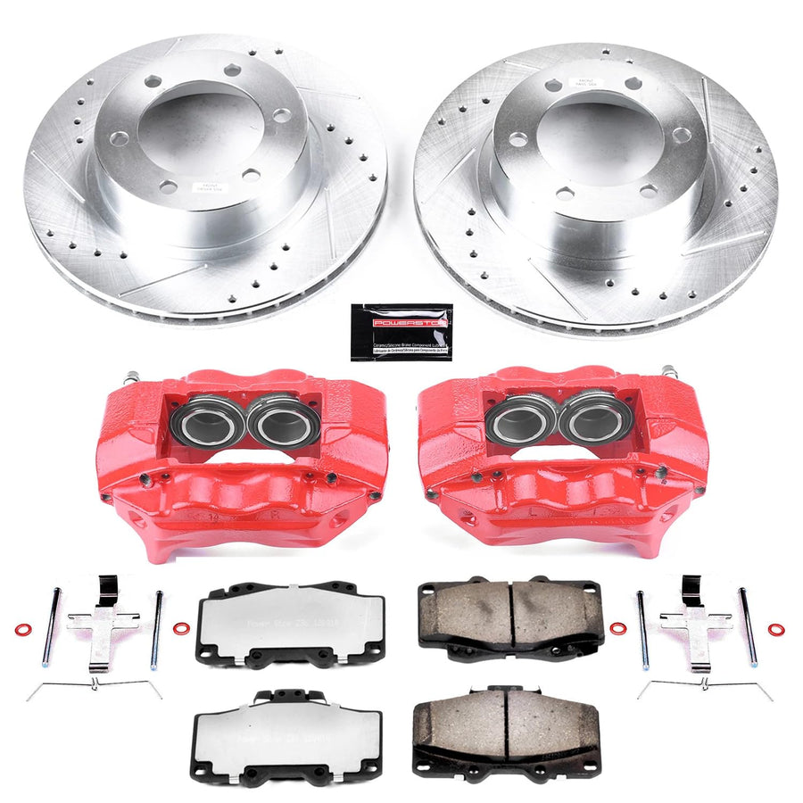 Power Stop Front KC1236-36 Z36 Truck & Tow Performance Brake Kit with Powder Coated Calipers For Toyota 4Runner 1995-2002, Toyota Tacoma 2004 [Model Specific]