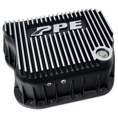 Heavy Duty PPE Cast Aluminum Deep Transmission Pan (Brushed) 228051010 Compatible for 1994-2009 Dodge Ram 2500/3500 5.9L