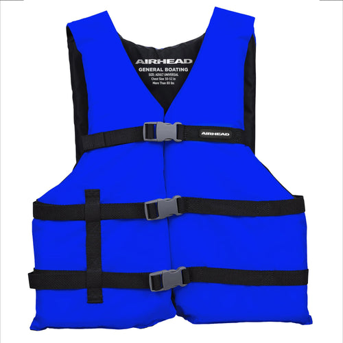 AIRHEAD Life Jacket General All Purpose, US Coast Guard Approved Type III Life Vest perfect for Boating and Personal Watercraft Use