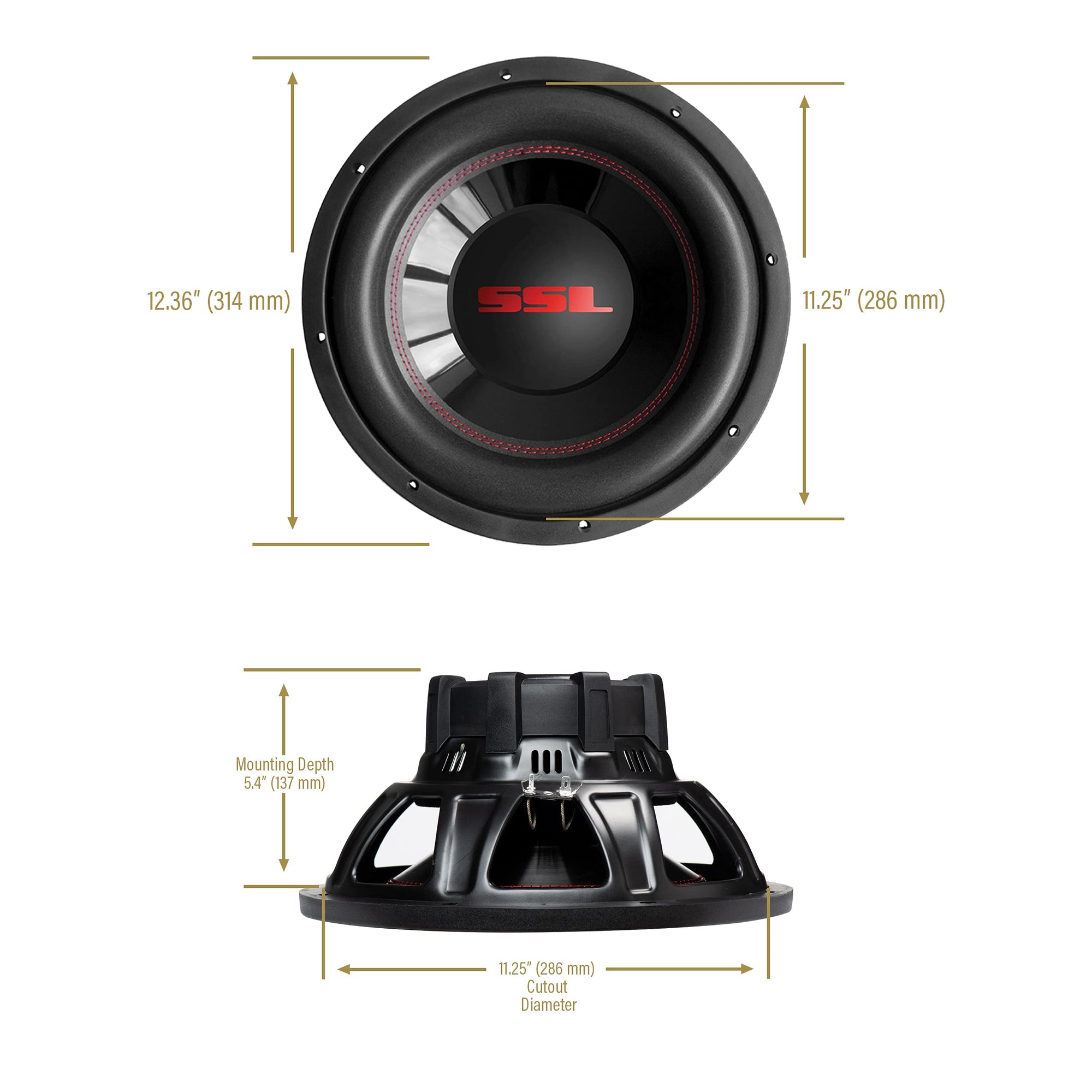 CG12D Sound Storm Laboratories 12 Inch Car Subwoofer - 1200 Watts Maximum Power, Dual 4 Ohm Voice Coil, Sold Individually