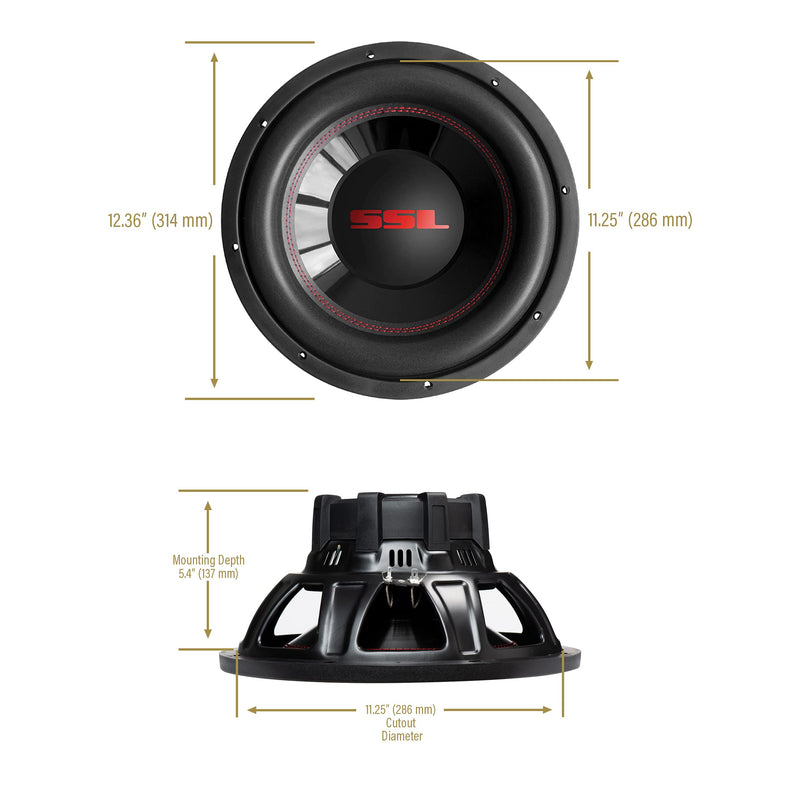 CG12D Sound Storm Laboratories 12 Inch Car Subwoofer - 1200 Watts Maximum Power, Dual 4 Ohm Voice Coil, Sold Individually
