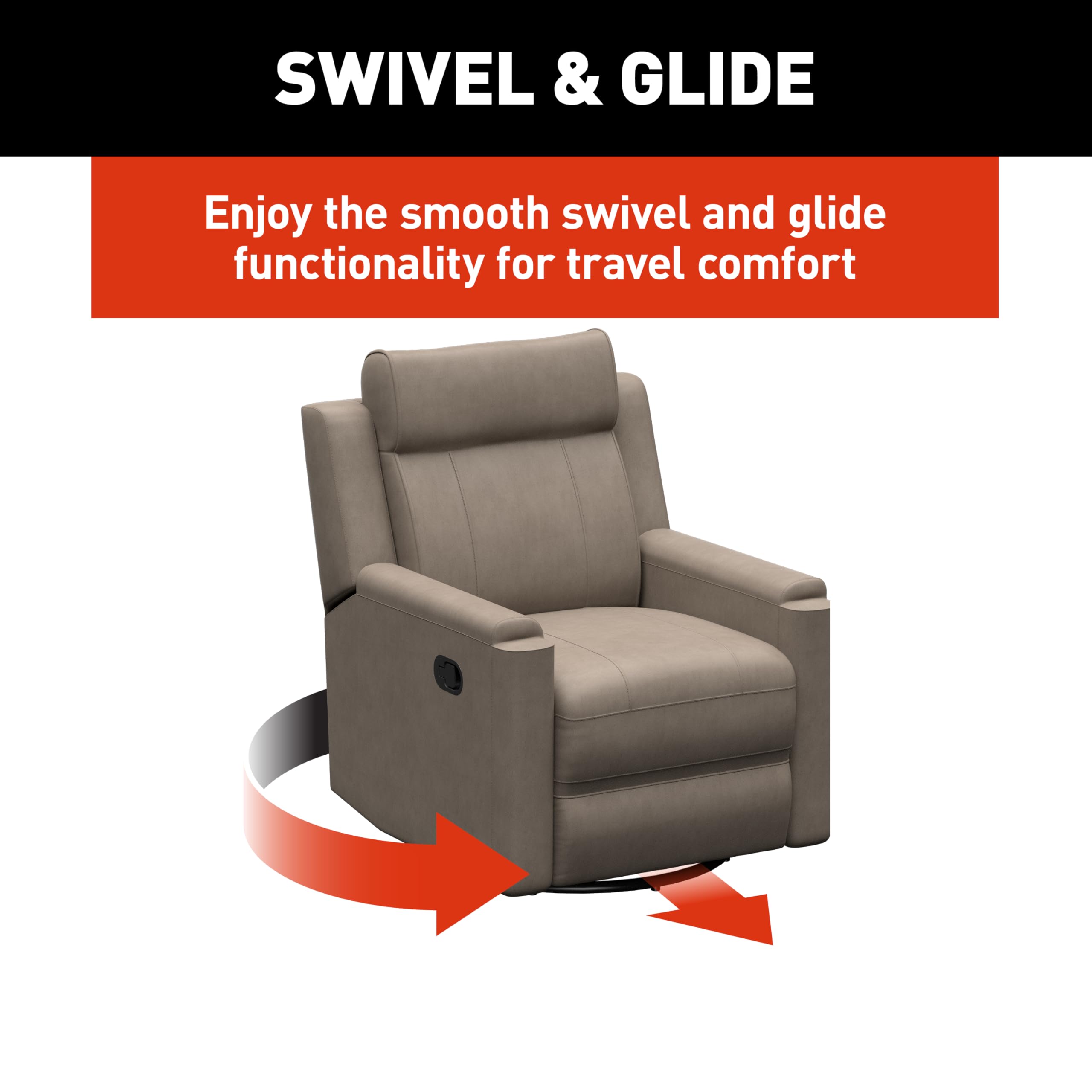 Signature THOMAS PAYNE Driftwood RV Swivel Glide Recliner with Easy Manual Recline, Swivel, Glide Functionalities, High-Density Foam - 2024044209