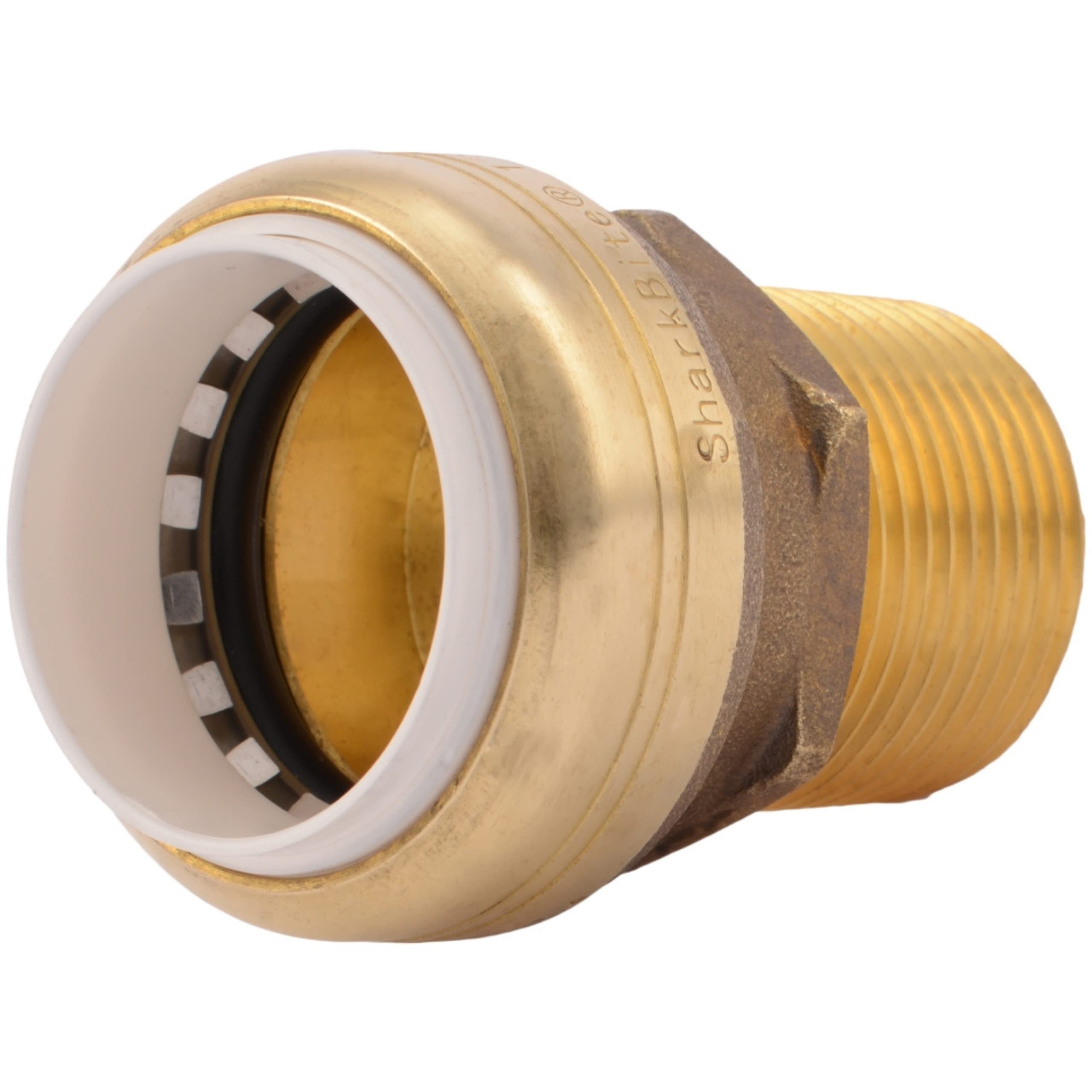 1 Inch SharkBite PVC x 1 Inch MNPT Adapter, Push to Connect Brass Plumbing Fitting, PEX Pipe, Copper, CPVC, PE-RT, HDPE, UIP140A