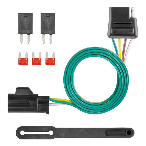 CURT 56012 Custom Vehicle-Side 4-Pin Trailer Wiring Harness, Fits Select Chevrolet Equinox, Suzuki XL-7 SUV, Pontiac Torrent