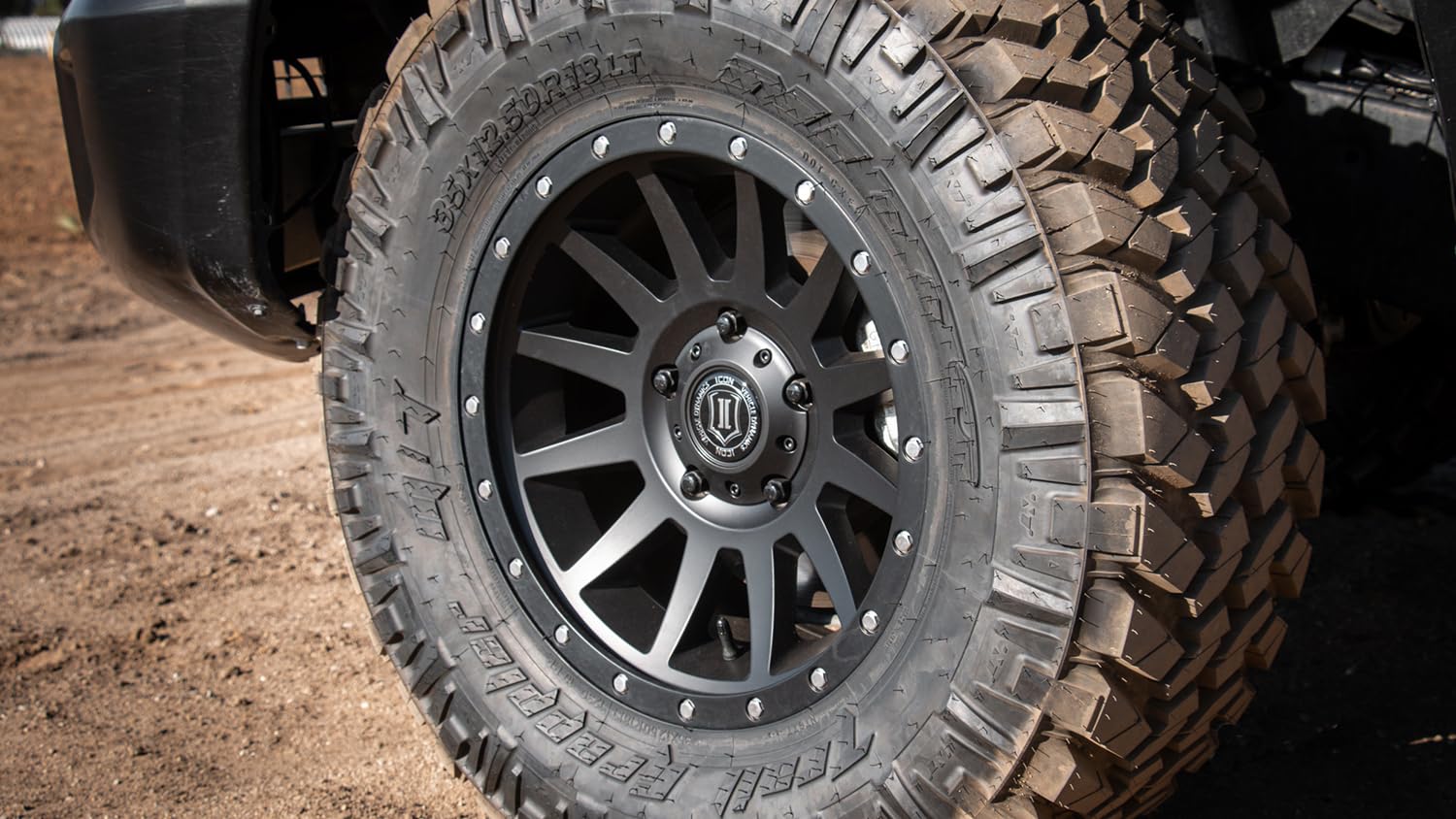 ICON Alloys Satin Black Compression, 18 x 9/6 x 135, 6mm Offset, 5.25" BS, 2018906352SB