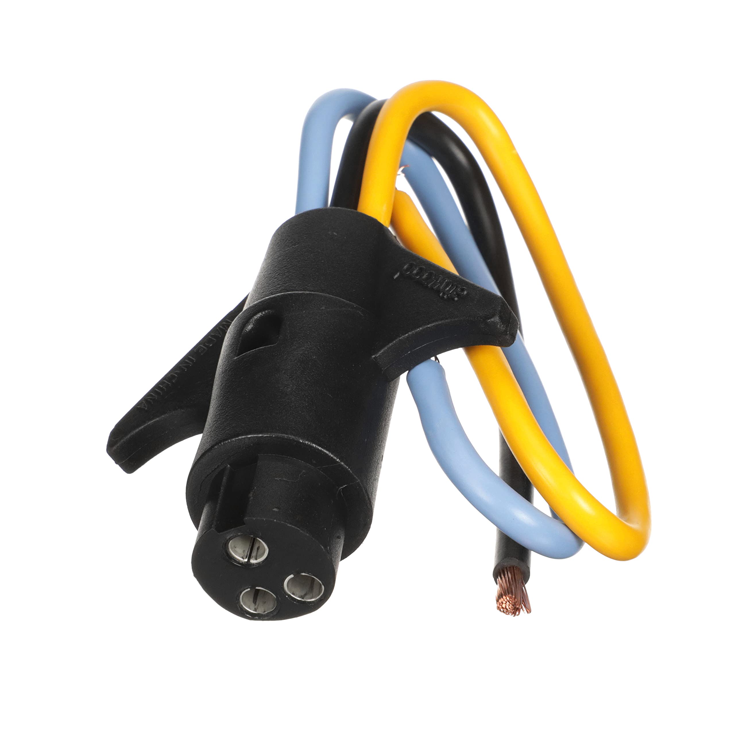 Heavy-Duty attwood 7647-7 Trolling Motor Connector, Male Plug, Motor Side, 6-Inch Harness with Butt Connectors, 10-Gauge Wire, One Size (7647-5)