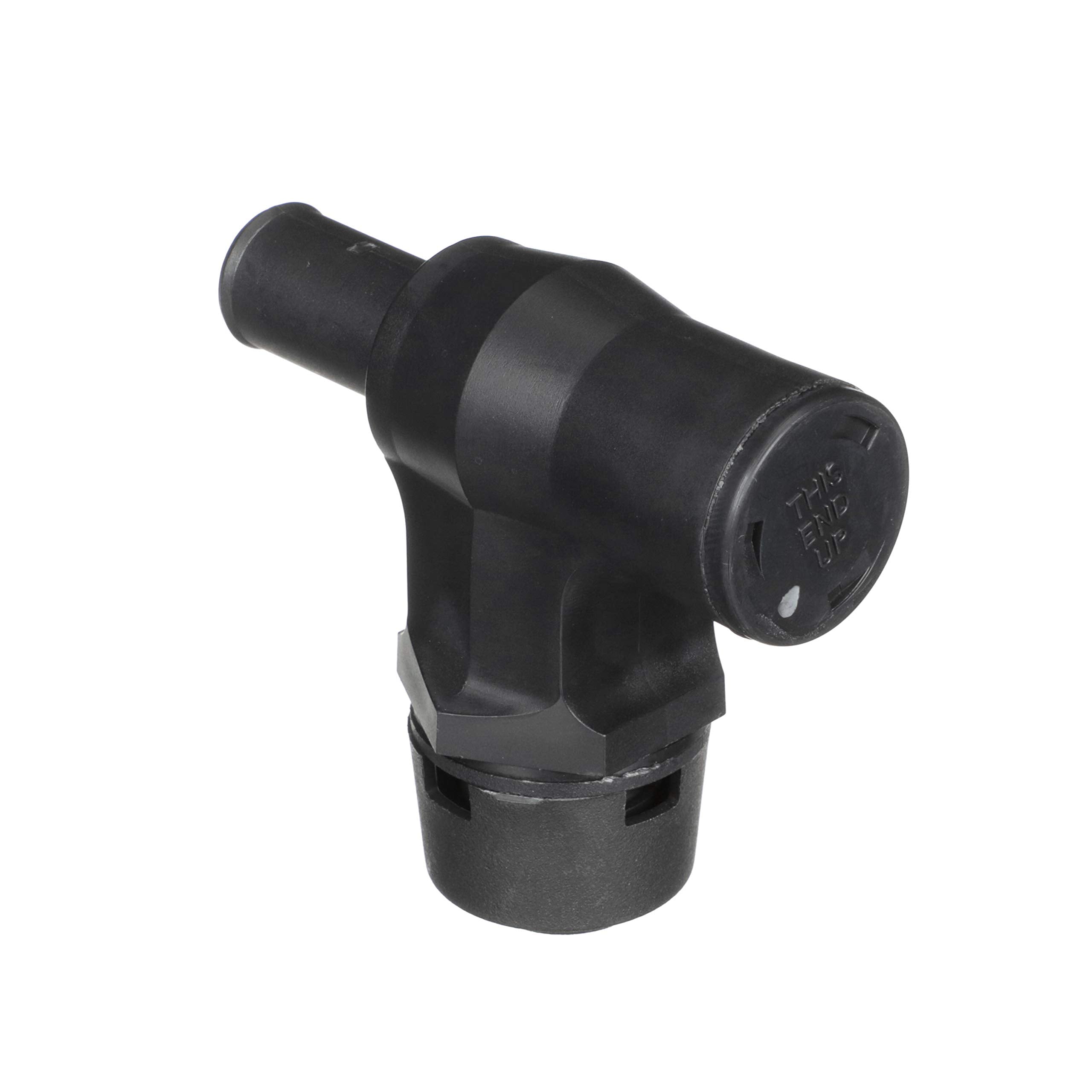 90-Degree P-Trap Fuel Tank Vent Attwood 1670-3, Standard Mount, 5/8-Inch Interior Diameter Hose, Black with Black Vent Head