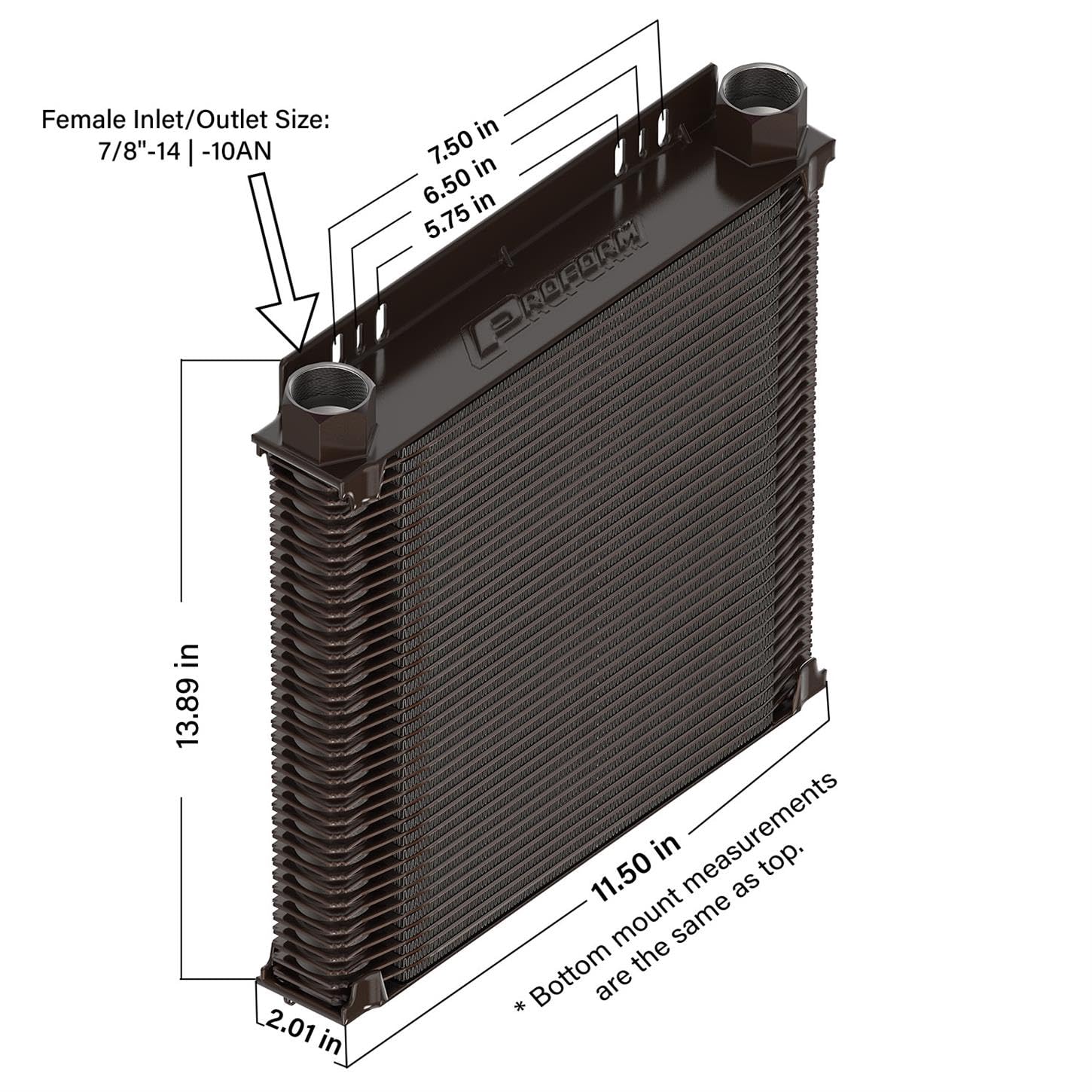 Oil Cooler Proform - 40 Row Universal 69570-40