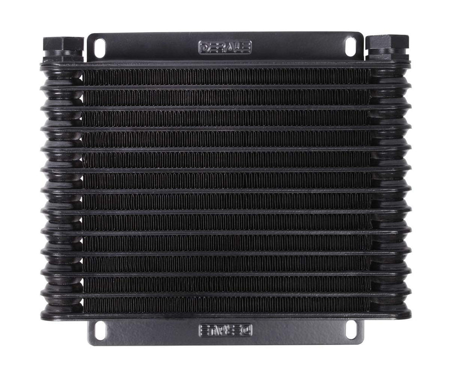 9000 Series DERALE Fluid Cooler, 9.75 x 8.438 x 1.25 in, Plate and Fin Type, 1/2 in NPT Female Inlet/Outlet, Aluminum, Black Anodized, Automatic Transmission, Kit