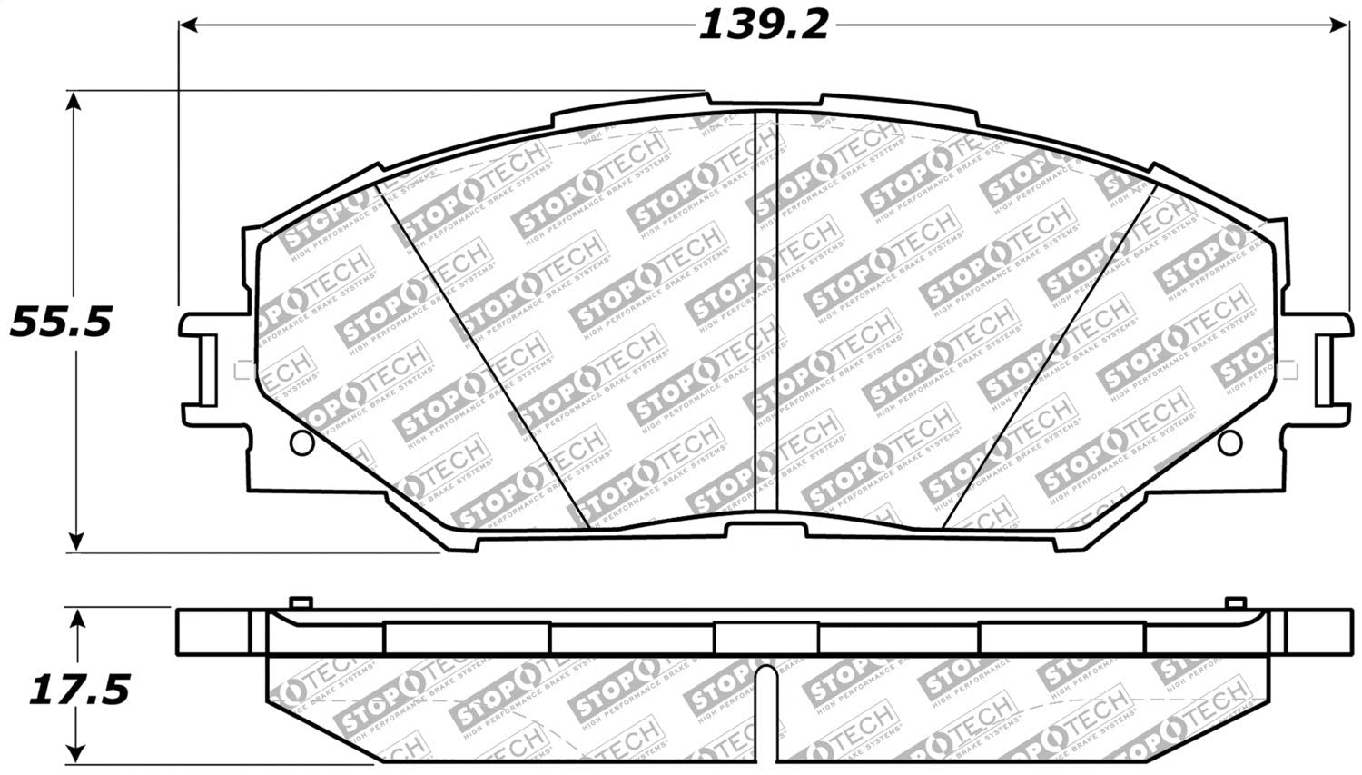 Brake Pads StopTech 305.12100 Street Select with Hardware