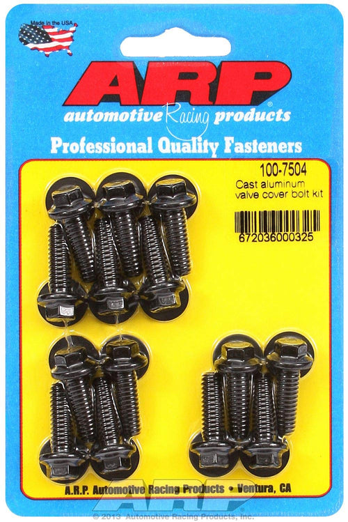 ARP Valve Cover 100-7504 Bolt Kit (Hex Black Oxide UHL=.812 14 pcs.)