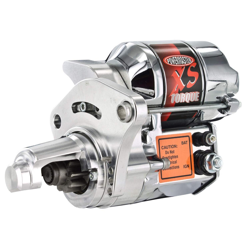 Chrome Powermaster 19523 Alternator (XS Mopar [SB & BB] Hemi Billet Mating Black with Nose Cone)