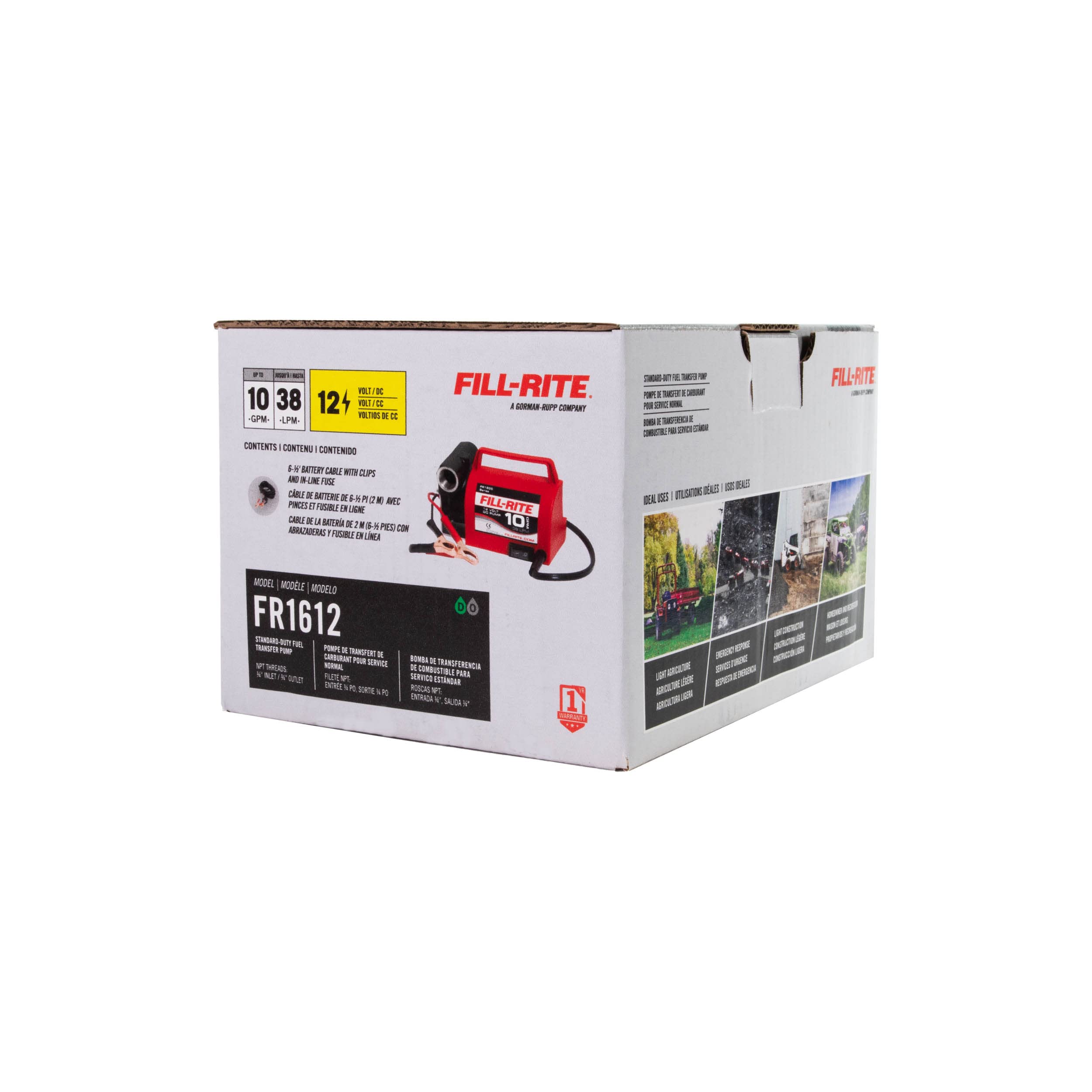 Fill-Rite Portable Diesel Transfer Pump FR1612 (Pump Only w/Power Cable & Battery Clips)
