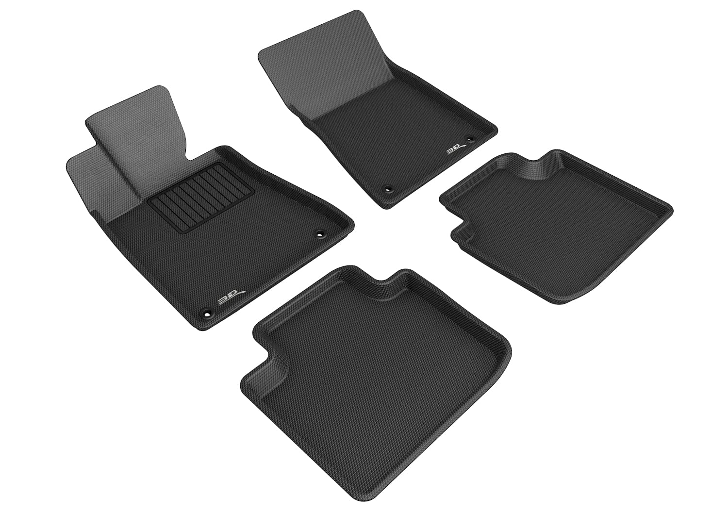 3D MAXpider Kagu Custom Fit Floor Mat (Black) Compatible for Lexus GS 2005-2011-Full Set