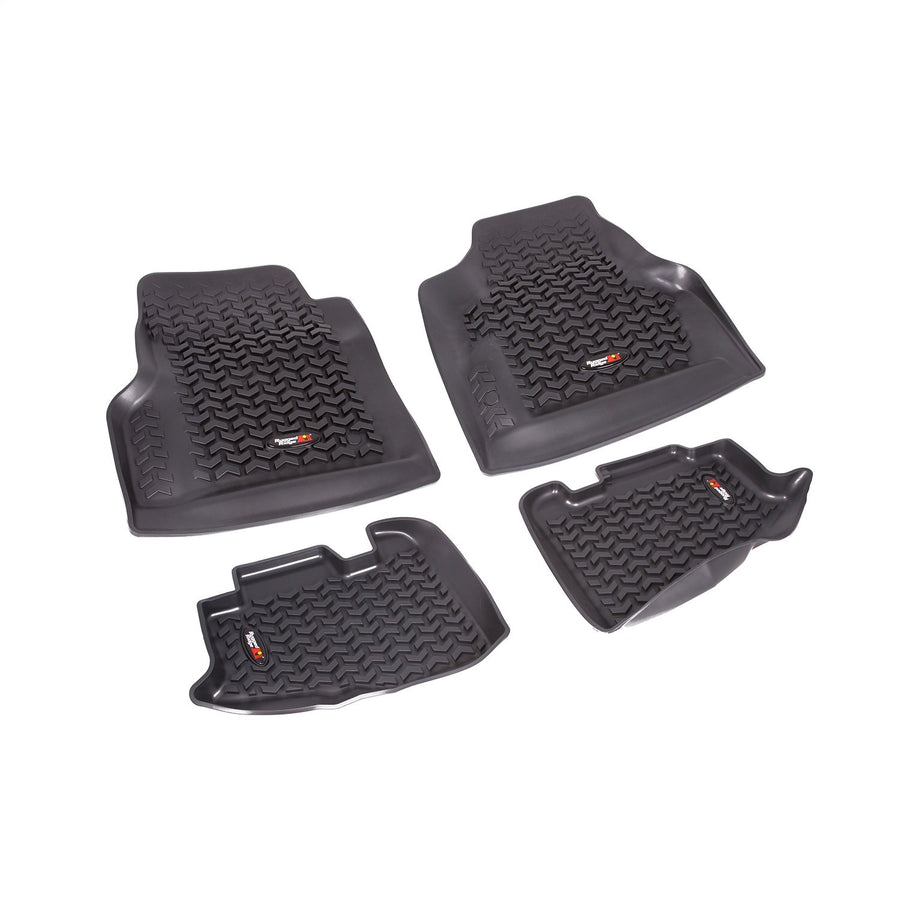 12987.10 Rugged Ridge Floor Liner Set44; 4 Piece44; Black44; 1997-2006 Wrangler TJ And 2004-2006 LJ