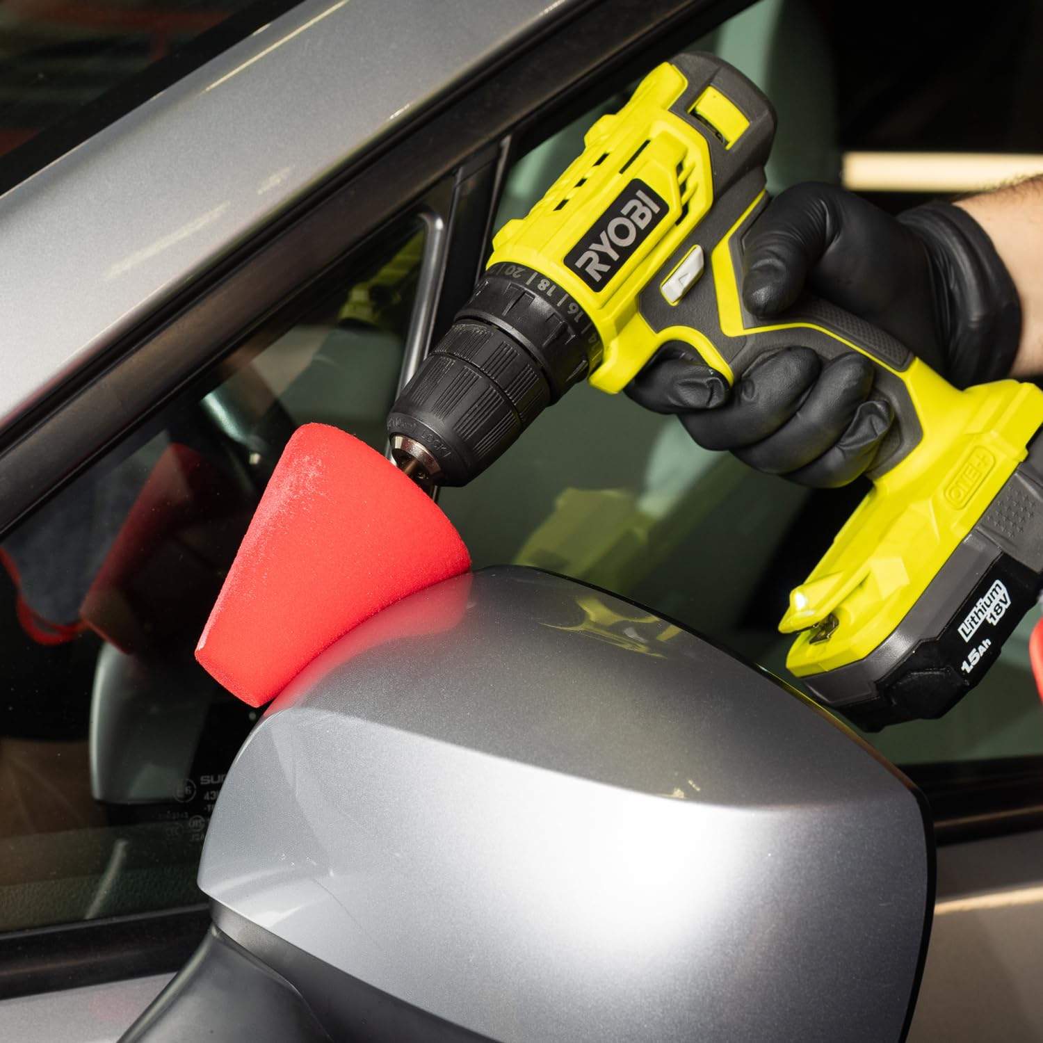 Maxshine M8 Universal Wheel Drill Finishing Cone Sponge | Professional Detailing Tool for Wheels, Rims & Upholstery | Universal Fit M8 Drill Attachment for Auto Detailing, Polishing & Cleaning