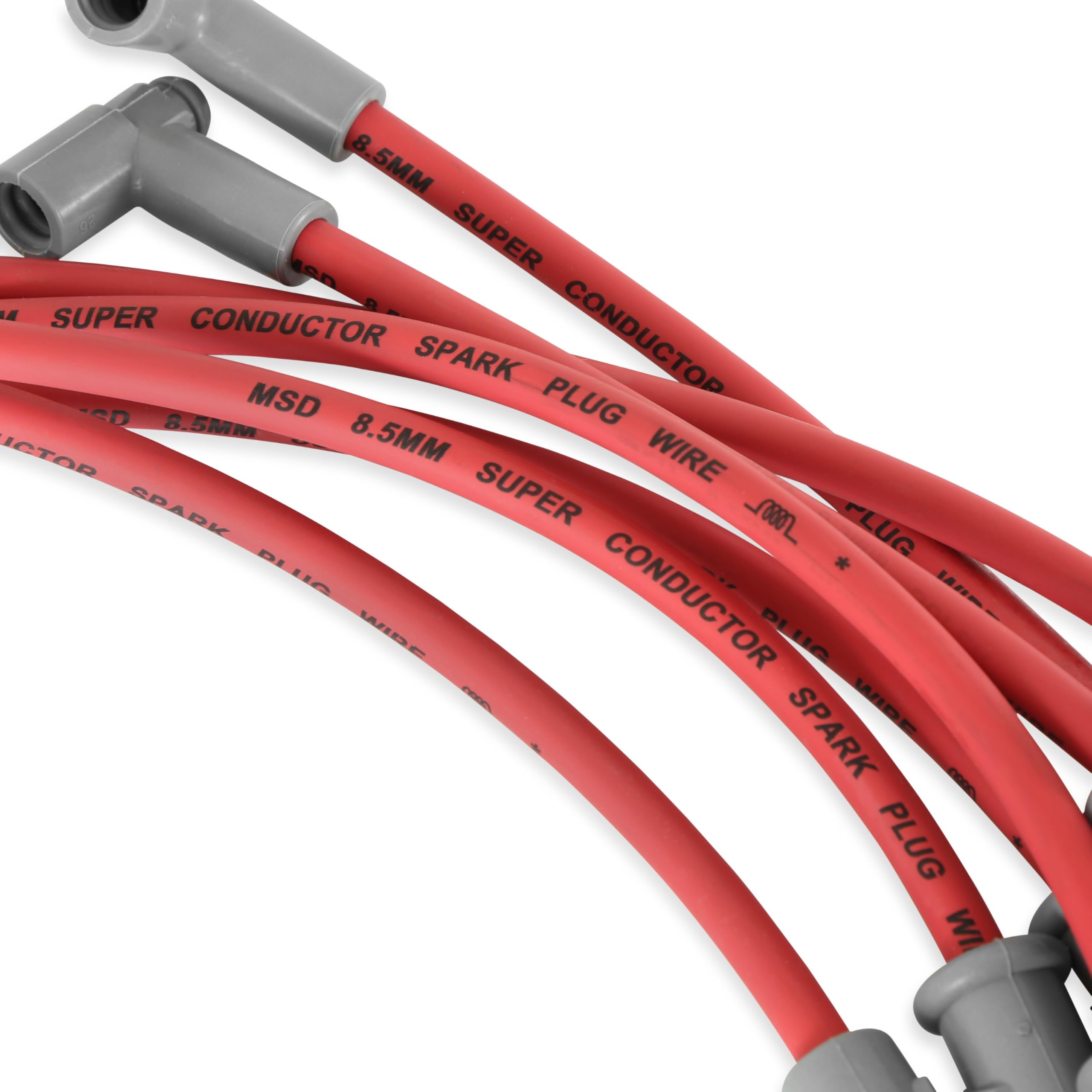 Super Conductor MSD 32239 Spark Plug Wire Set, Red