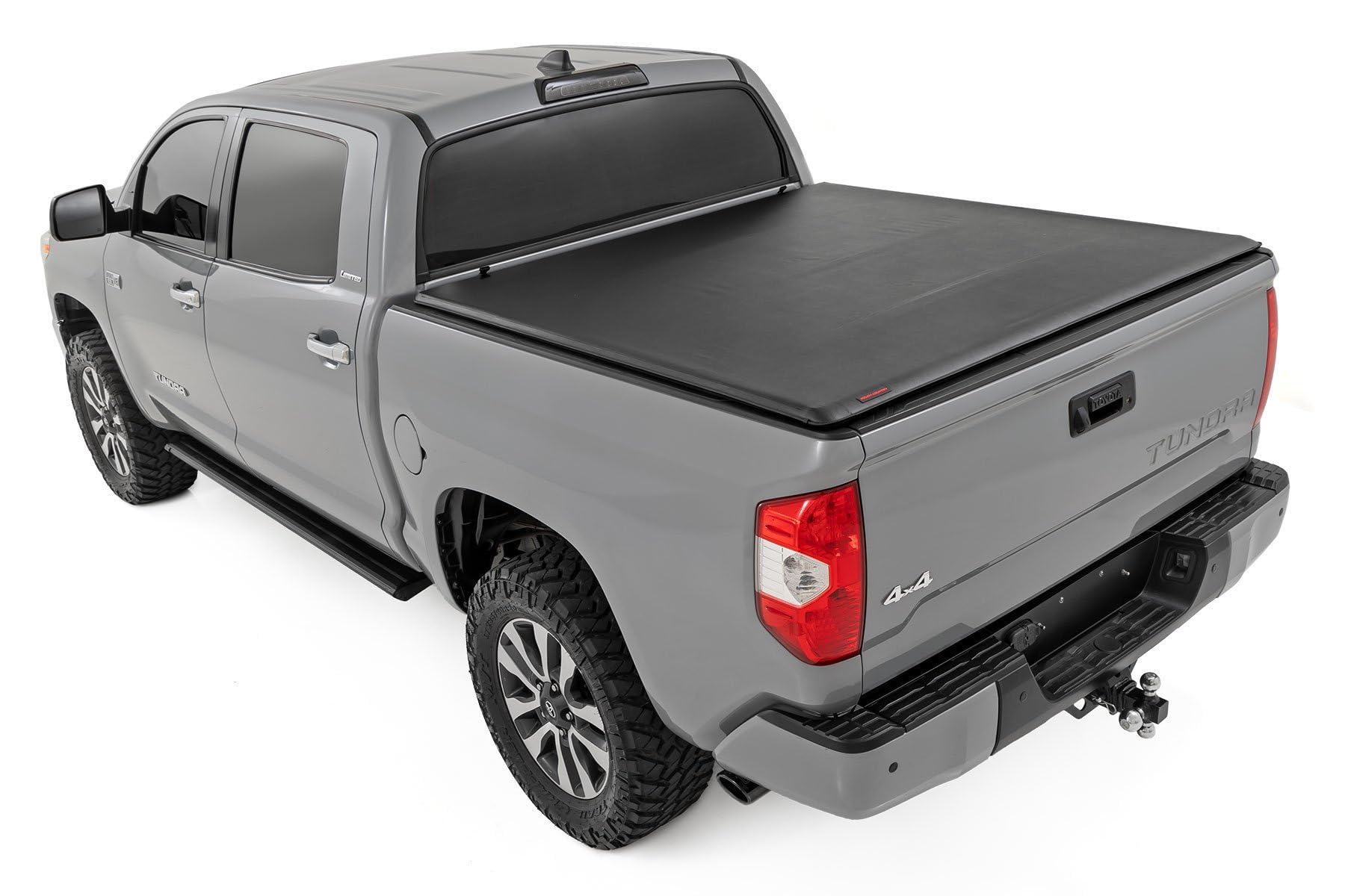 Soft Roll-Up Rough Country Truck Bed Cover for Toyota Tundra (2007-2021) - Fits 5'7 Bed, Weather-Resistant Tonneau Bed Cover