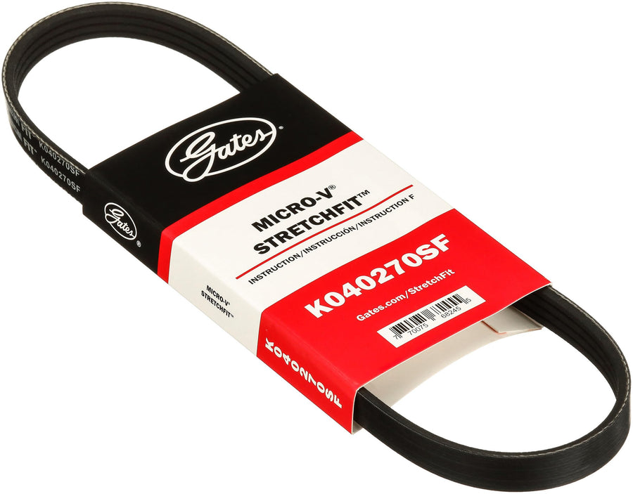 Gates K040270SF Genuine Stretch Fit Micro-V Serpentine Drive Belt