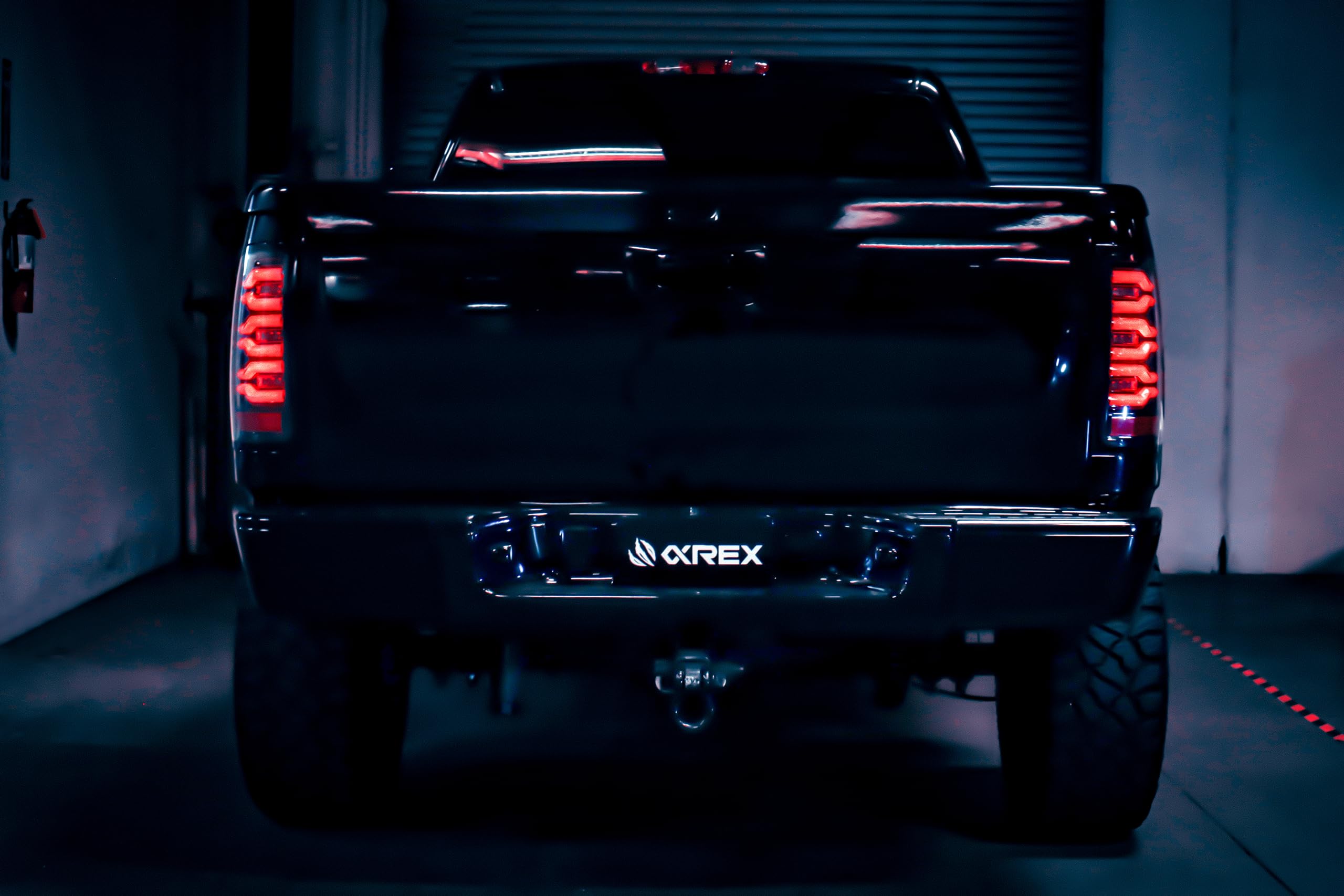 Tail Lights AlphaRex Compatible With 07-14 GMC Sierra LUXX-Series LED Black Red