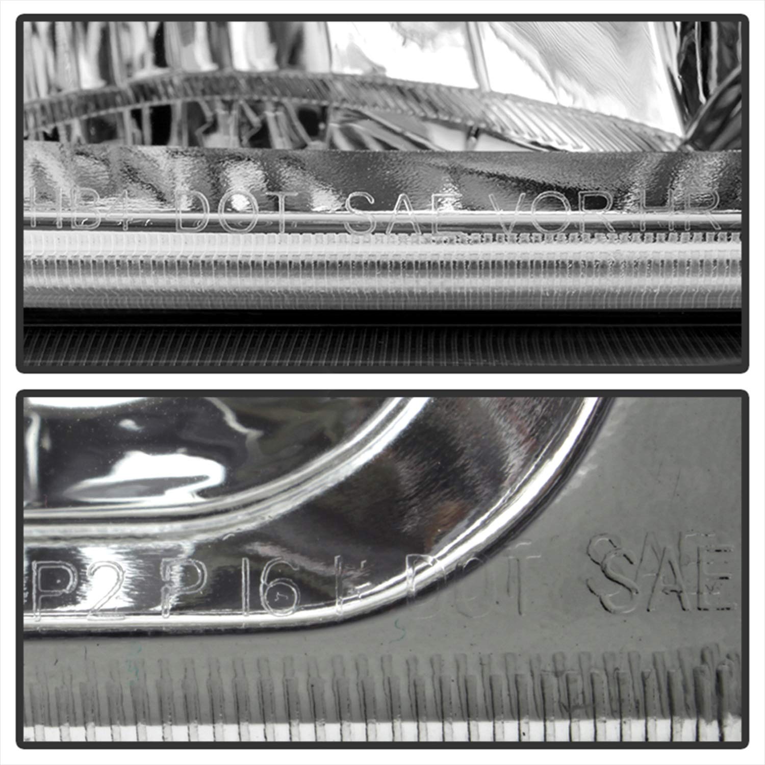 Auto Xtune 5064912 Crystal Front Headlight Kit Chrome/Clear