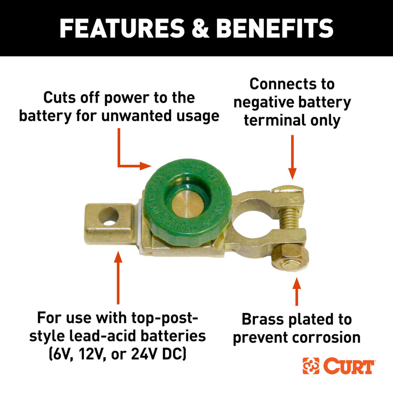 CURT Towed Battery Disconnect 52216 for RVibrake