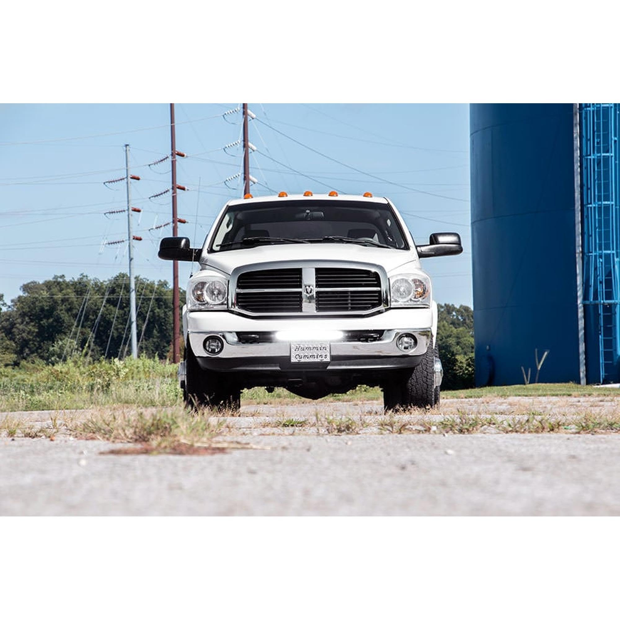 20" Rough Country LED Light Bar Kit for Ram 2500/3500 (2010-2018) - Bumper Mount, 105W Spectrum Series, 9,450 Lumens, Combo Spot & Flood Beam