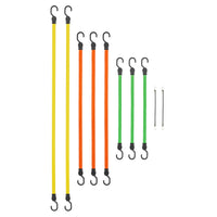 SmartStraps - SmartStraps 215 Bungee Cords (10pc Value Pack) – Secure Luggage, Coolers and Other Light Loads for Transport – Flat Strap Bungee Cords Distribute Load to Reduce Slipping