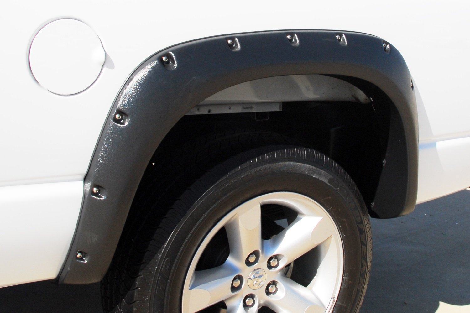 Lund Elite Series RX203TB Black Rivet Style Textured Rear Fender Flare - 2 Piece