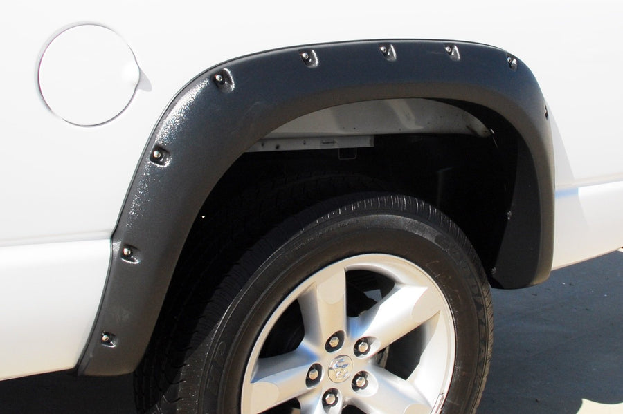 Lund Elite Series RX203TB Black Rivet Style Textured Rear Fender Flare - 2 Piece