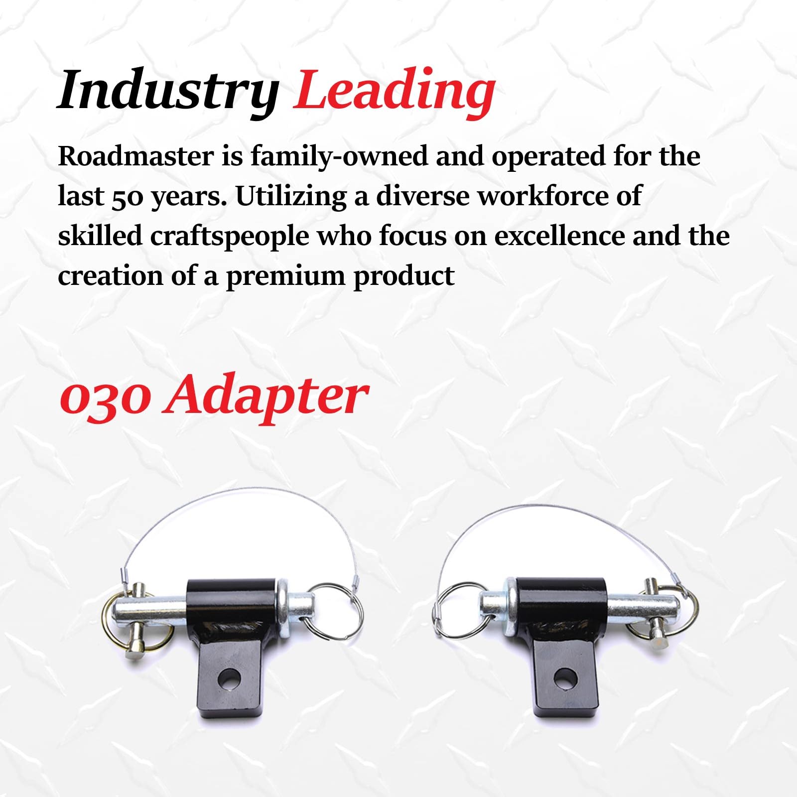 Roadmaster 030 Blue Ox Tow Bar Pair of Steel Adapters to RM Baseplate | Durable Powder-Coated | Direct and Crossbar Compatible | Motorhome Mounted Only | Easy Installation