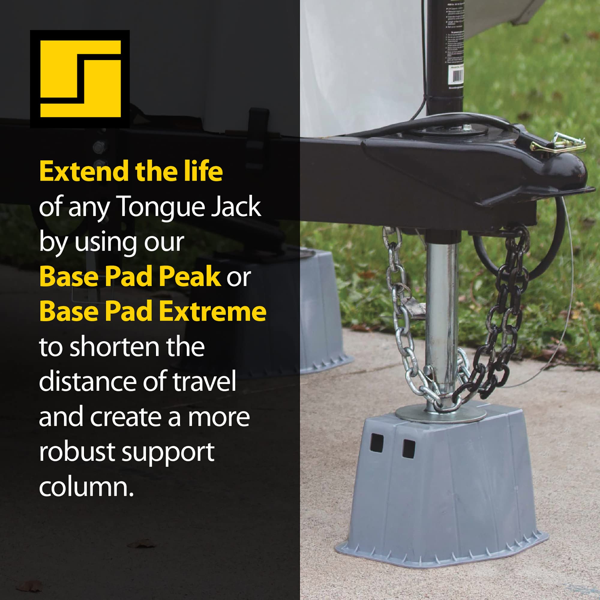 Stromberg Carlson Electric Tongue Jack JET-3555 - Heavy Duty Jack with Motor Protection, 18" Travel & 5" Drop Down Leg, Stabilizing, Leveling & Lifting RV, Camper, Utility Trailers, White, 3500 lb