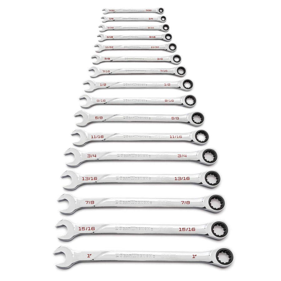 120XP GEARWRENCH 16 Pc. Universal Spline XL Ratcheting Combination Wrench Set, SAE - 86451