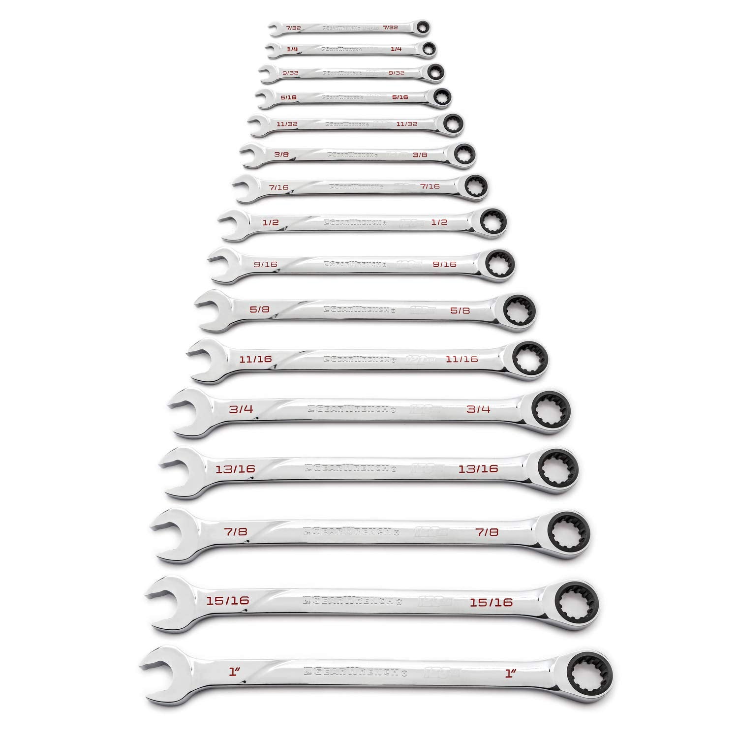 120XP GEARWRENCH 16 Pc. Universal Spline XL Ratcheting Combination Wrench Set, SAE - 86451