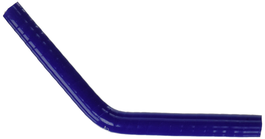 HPS Silicone High Temperature HTSEC45-025-BLUE 4-ply Reinforced 45 degree Elbow Coupler Hose, 100 PSI Maximum Pressure, 2.5" Leg Length on each side, 1/4" ID, Blue