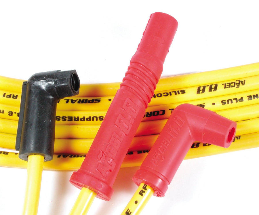 Spark Plug Wire Set ACCEL 8865 - Spiral Core 8.8mm - GM 5.0/5.7L 1987-93 - Yellow