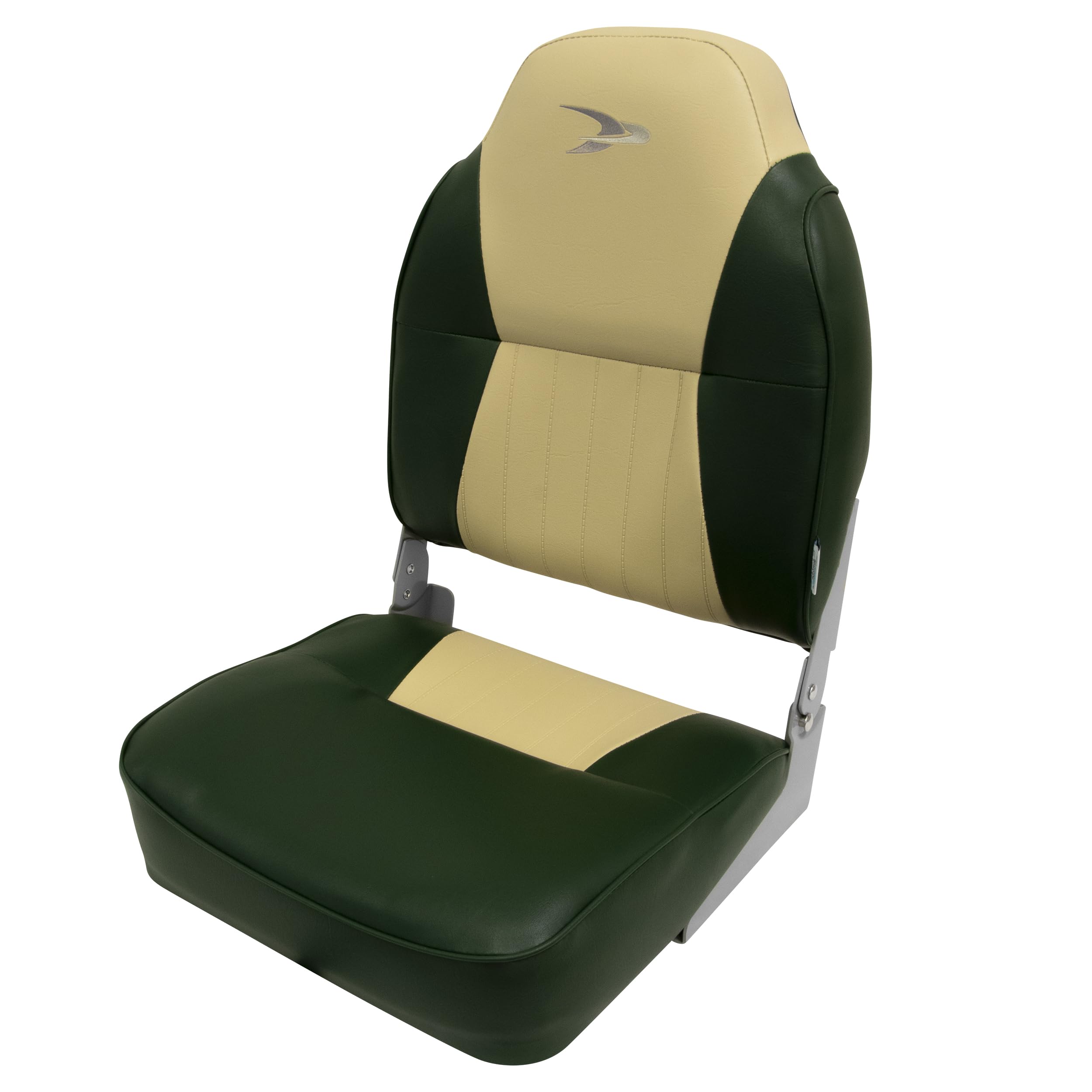 Lund Style Wise 8WD640PLS-671 High Back Boat Seat, Sand/Green