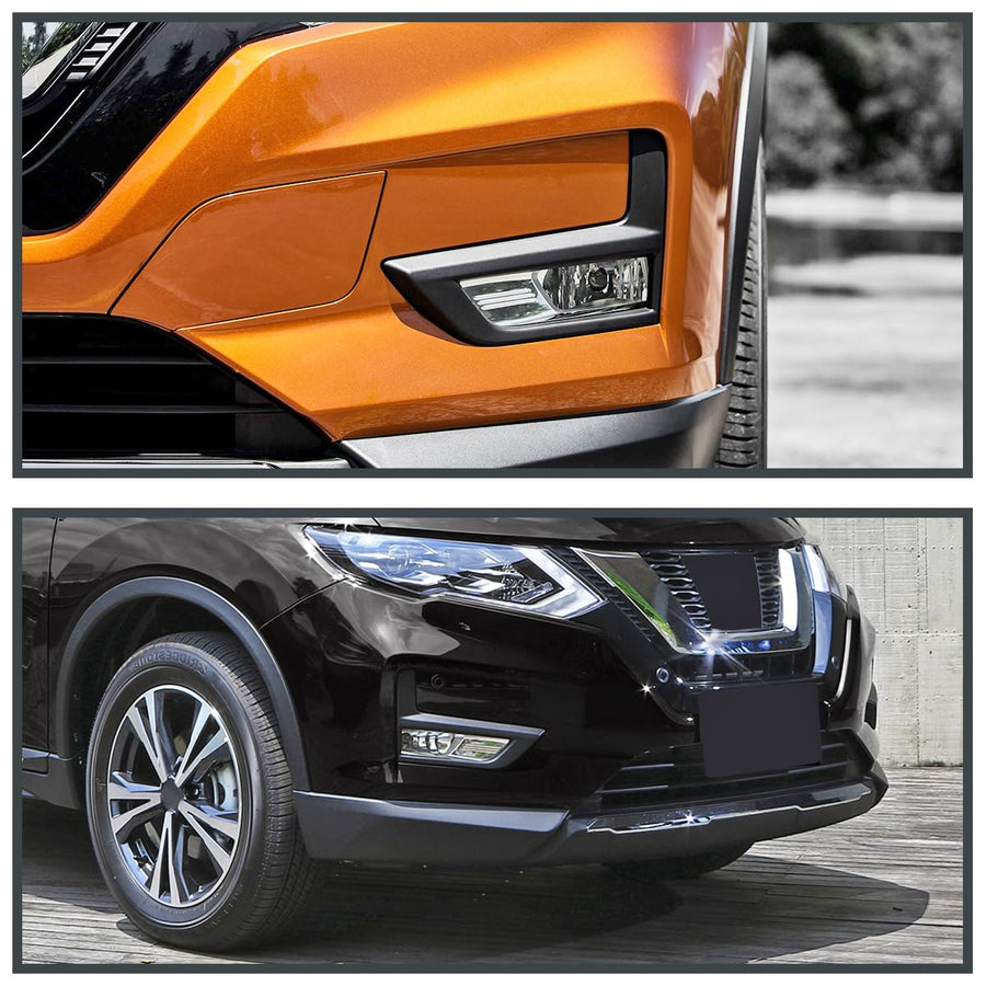 Fog Lights Spec-D Tuning + H8 Bulbs + Switch Compatible with 2017-2018 Nissan Rogue, L+R Pair Assembly