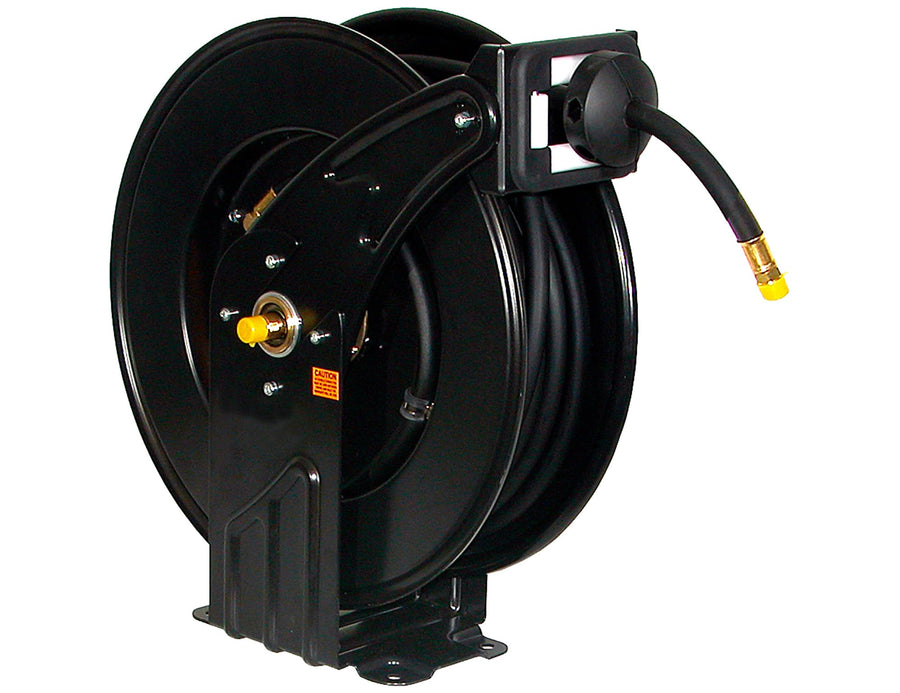 HR1250 Buyers Products Hose Reel, 1/2 Inch x 50 Feet, Tangle-Free Hose Storage for Mobile Pneumatic Systems, Air Tools, Liquid Spray Applications, Tire Filling