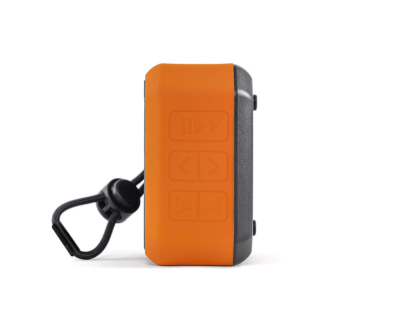 EcoPebble Lite ECOXGEAR GDI-EXPLT500 Waterproof Floating Portable Bluetooth Wireless 5-Watt Mini Smart Speaker (Orange)
