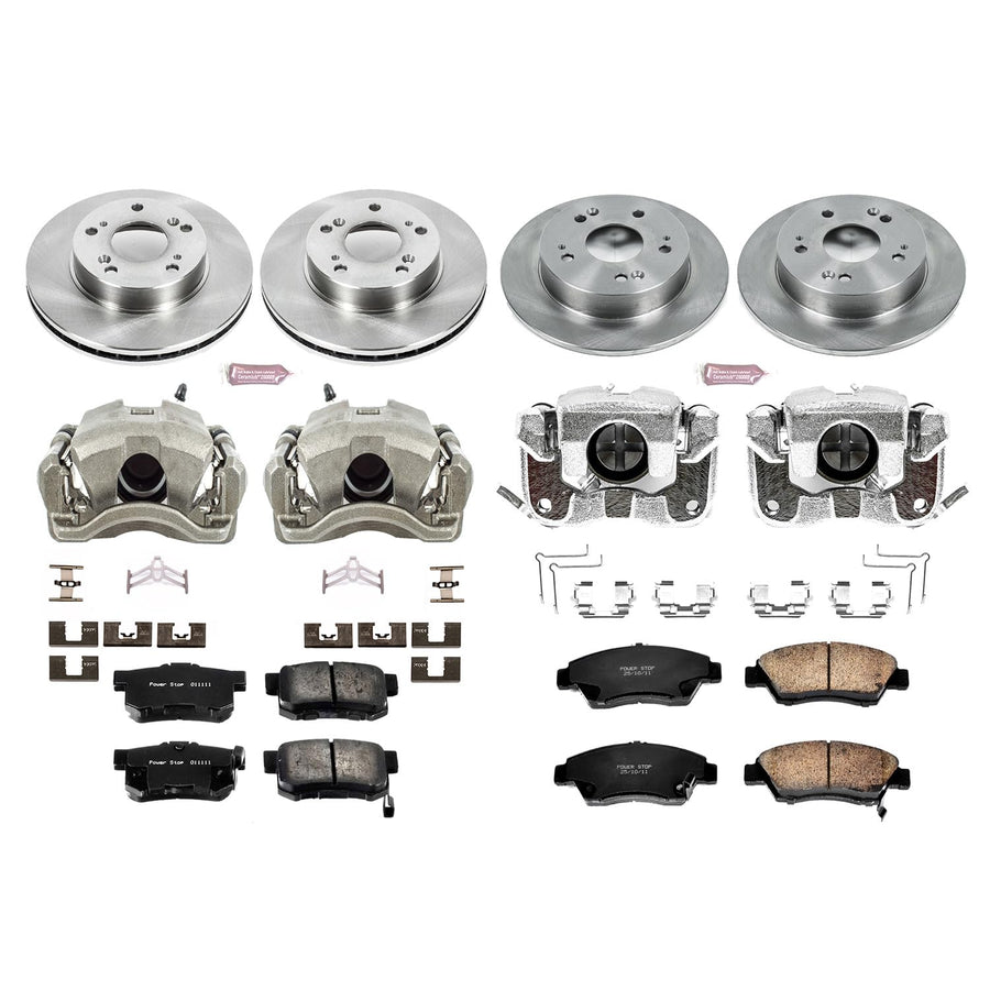 Power Stop KCOE4276 1-Click OE Replacement Brake Kit with Calipers For Honda Civic Autospecialty 2009-2011 [Model Specific]