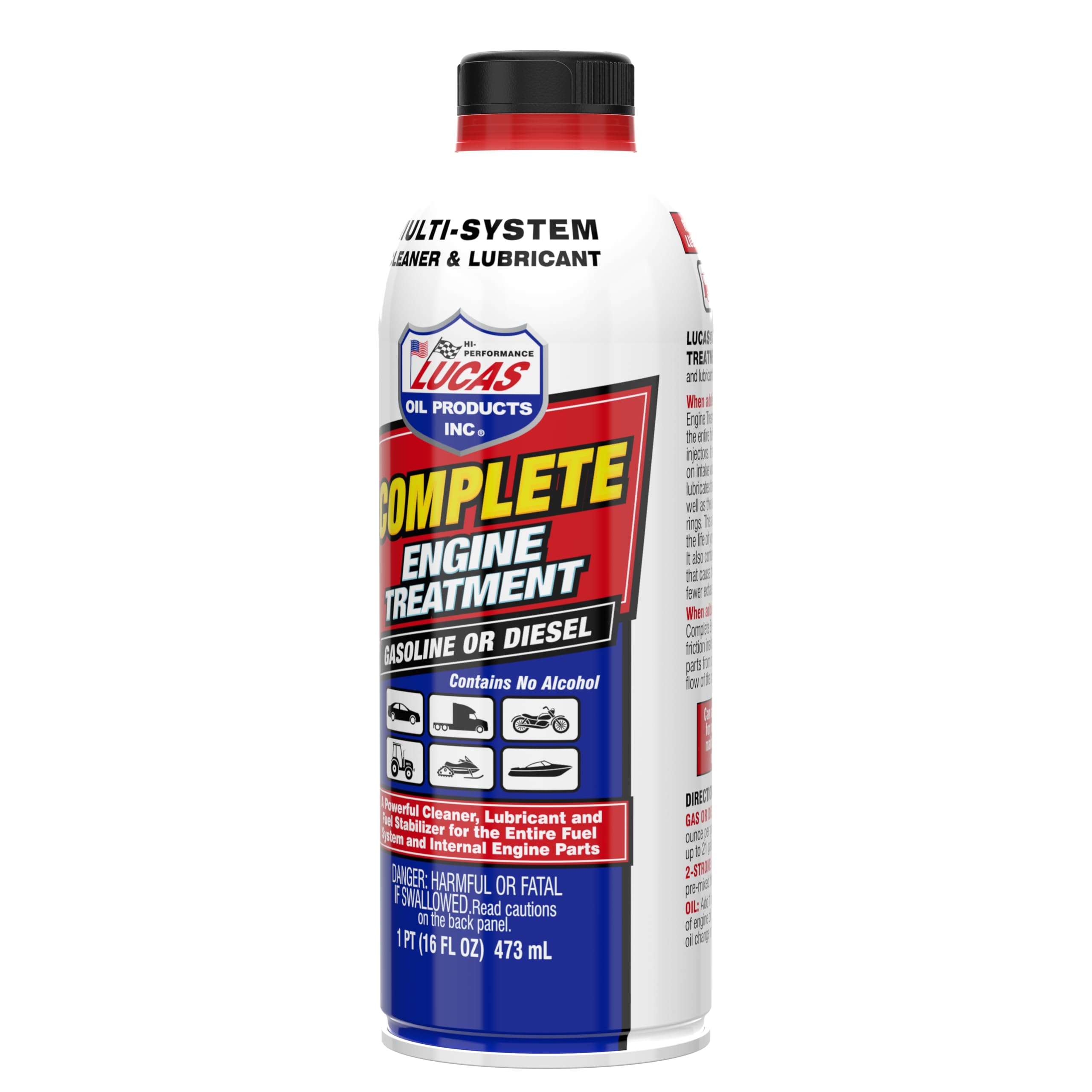 Complete Engine Treatment Lucas Oil - 16 Ounce (Pack of 12)