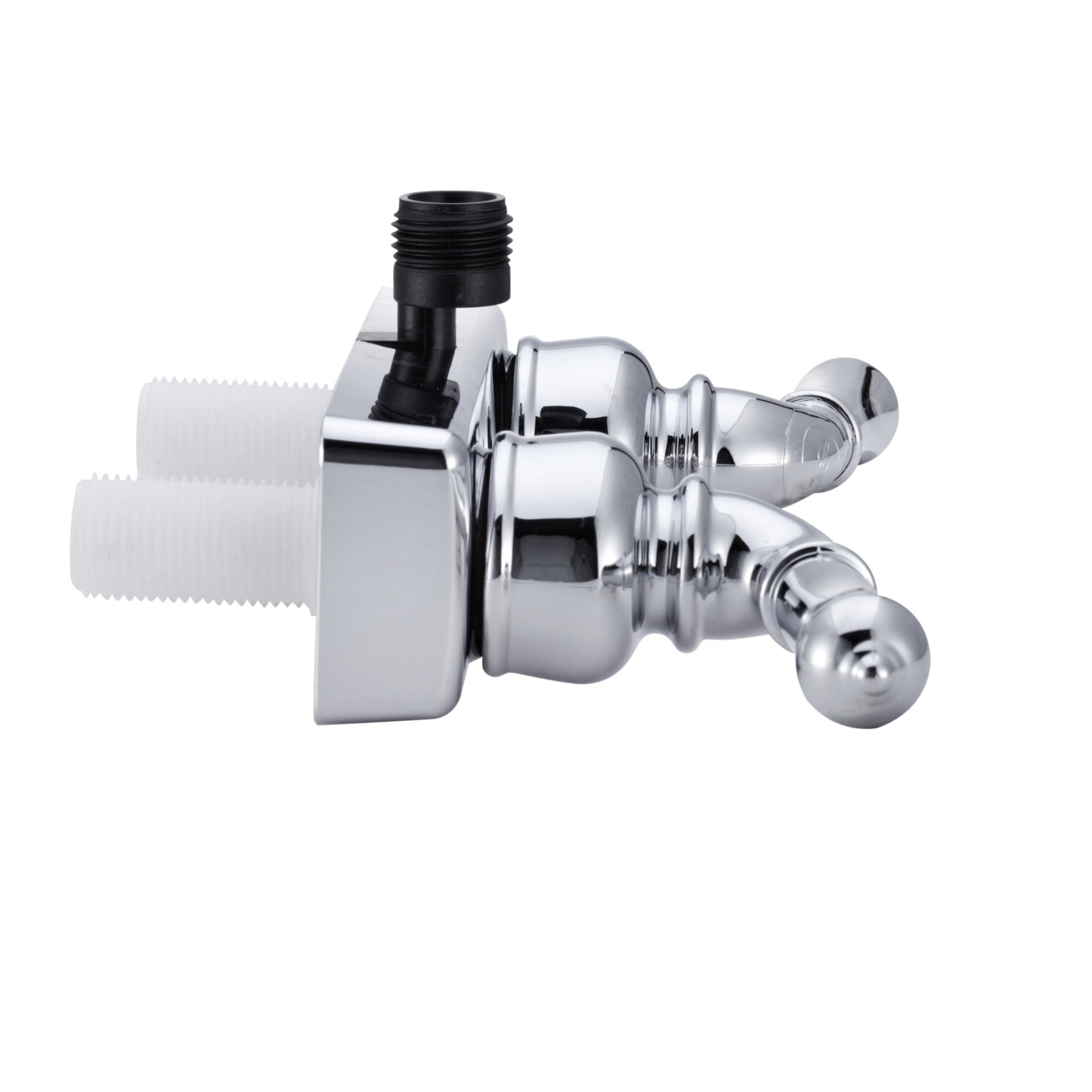 Dura Faucet RV Shower Faucet DF-SA100C-CP Valve Diverter with Classical Handles (Chrome)