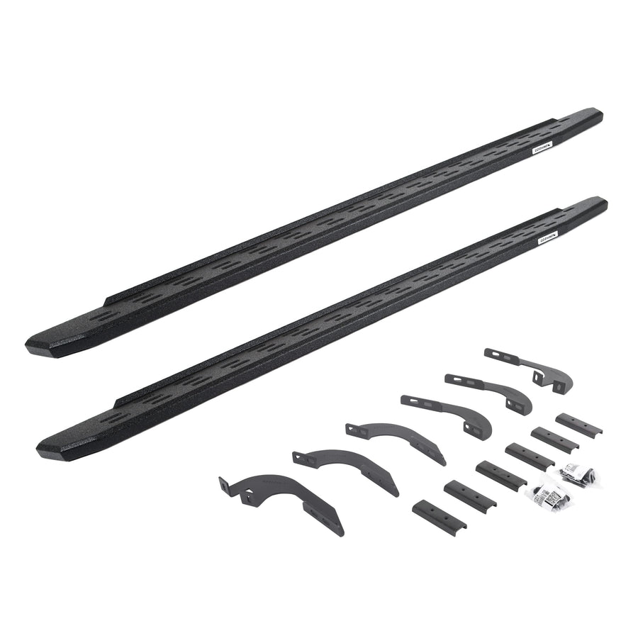 Go Rhino Running Boards & Brackets RB30 | Cab Length, Galvanized Steel, Protective Bedliner Coating | 69643280T | Fits 2024 Toyota Tacoma Double Cab